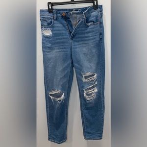 OFLUCK Women Stretch Ripped High Waisted Jeans. Size 4